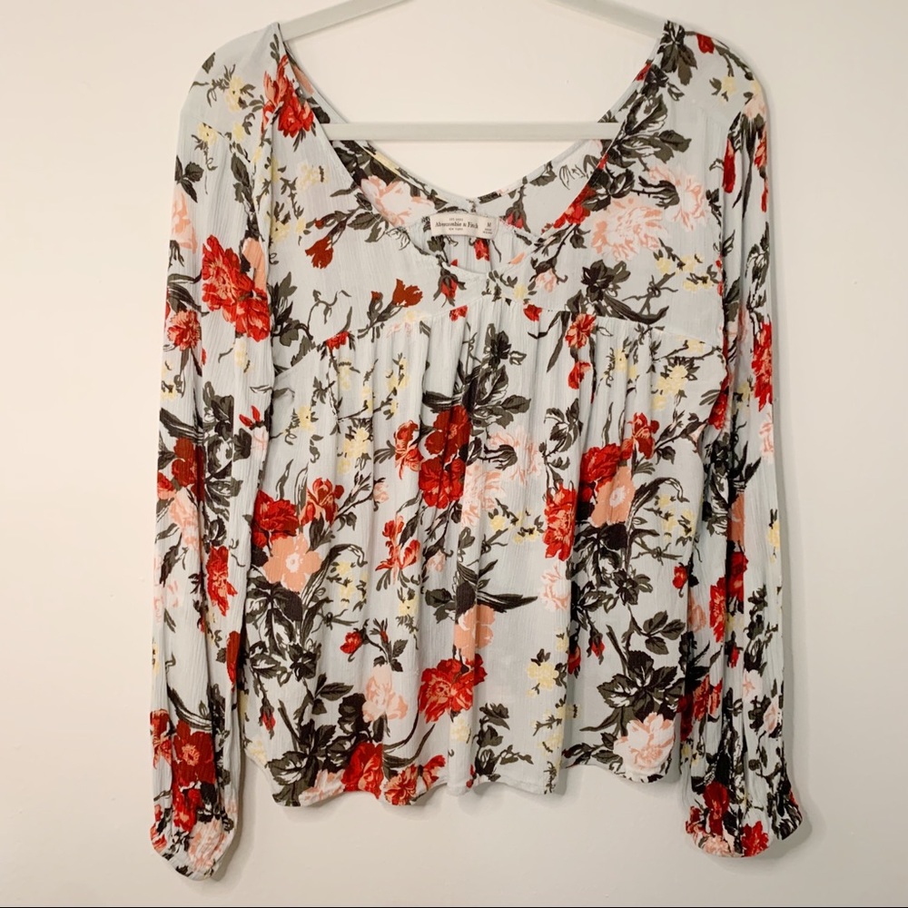 Abercrombie & Fitch off the shoulder floral top